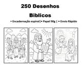 Desenhos Bíblicos Para Colorir / 250 Desenhos / 15 x 21 cm