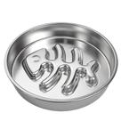 Design antiderrapante de aço inoxidável Slow Feeder Dog Bowl