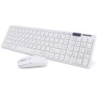 Design Compacto e Sem Fio: Kit Teclado E Mouse Slim Sem Fio Wireless 2.4GHz