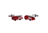 Design de caminhão de bombeiros vermelho Cuff Links para homens em cobre