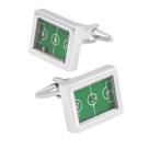 Design de campo de futebol Cuff Links para homens em latão