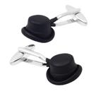 Design de chapéu-coco preto Cufflinks para homens em latão