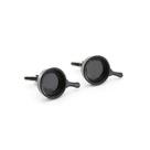 Design de frigideira Cufflinks Copper Black para homens