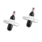 Design de garrafa de vinho Cufflinks para homens em liga leve