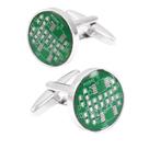 Design de placa de circuito PCB masculina Cufflinks prateado