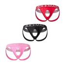Design de recorte Jockstrap JOCKMAIL para homens, mistura de nylon, pacote com 3