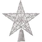 Design de redemoinho de Natal Topper Ornativity Silver Star
