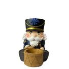 Design de tambor de desenho animado Flowerpot Nutcracker Soldier Resin