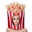 Design engraçado de balde de pipoca com batatas fritas para adultos