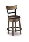 Design exclusivo de banqueta de bar de Ashley Pinnadel Swivel 24,25"