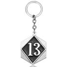 Design geométrico do logotipo Keychain Band 13 para amantes da música