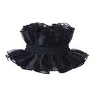 Design gótico vitoriano de gola falsa para mulheres, cosplay preto