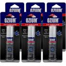 Desinfetante de ar Ozium Spray Carbon Black Scent de 23 ml, pacote com 6