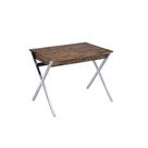 Desk Ergode Callers Weathered Oak Chrome X Legs 2 gavetas