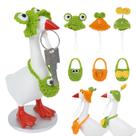 Desk Goose Outfits GlamSpark: 3 conjuntos de mini chapéus de malha com bolsas