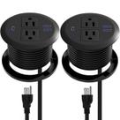 Desktop Power Grommet Meeoueoiu com PC 20W USB-C 2 USB-A