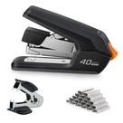 Desktop Stapler Deli Effortless com capacidade para 40 folhas com grampos Desktop Stapler Deli Effortless com capacidade para 40 folhas com grampos