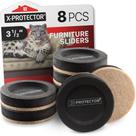 Deslizadores para móveis X-Protector 8 peças 9 cm em feltro reforçado