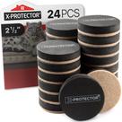 Deslizadores para Muebles X-Protector 24 piezas 6 cm de fieltro resistente
