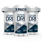 Desodorante antitranspirante Certain Dri Extra Strength 50mL, pacote com 3