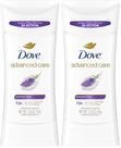 Desodorante antitranspirante Dove Advanced Care Lavender 74g
