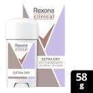Desodorante Antitranspirante em Creme Rexona Clinical Extra Dry 58g Desodorante Antitranspirante em Creme Rexona Clinical Extra Dry 58g