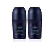 Desodorante Antitranspirante Roll-On Natura Homem Essence kit 2