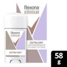 Desodorante Antitranspirante Stick Creme Rexona Clinical Extra Dry Feminino 96h 58g