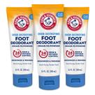 Desodorante Arm & Hammer Cream to Powder para pés, proteção 24 horas, proteção contra odor e umidade, antitranspirante eficaz e de longa duração, aplique enquanto o creme seca até virar pó (pacote com 3)