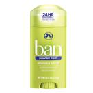 Desodorante Ban Invisible Solid Powder Fresh 76mL, pacote com 3