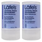Desodorante corporal Lafe's Natural Unperfumed Crystal 120g, pacote com 2