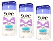 Desodorante corporal Sure Invisible Solid Unperfumed 75 mL (pacote com 3)