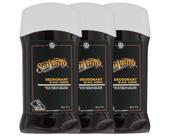 Desodorante em bastão Suavecito Black Amber Scent para homens, 90 ml, pacote com 3