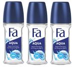 Desodorante Fa Roll-On Aqua 50mL (pacote com 3)