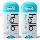 Desodorante Hello Activated Charcoal Fresh and Clean, pacote com 2 unidades