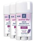 Desodorante Kiss My Face Active Life 72h Odor Control, pacote com 3