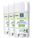 Desodorante Kiss My Face Active Life 72h Odor Control, pacote com 3