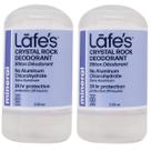 Desodorante Lafe's Natural Crystal Mineral Rock, 65 ml, pacote com 2