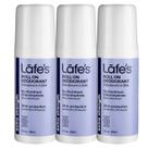 Desodorante Lafe's Natural Roll On 90 ml, pacote com 3 unidades, extra resistente
