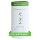 Desodorante Native Plastic Free 72h para controle de odor de pepino e hortelã