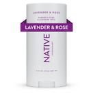 Desodorante nativo de lavanda e rosa 72h com controle de odor, livre de alumínio