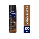 Desodorante Nivea Aerosol 150ml para Homens com Carvão Ativado e Fragrância Amadeirada