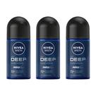 Desodorante NIVEA Men Deep Darkwood MaxxTech 25 ml, 3 unidades