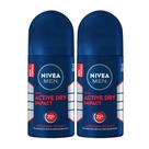 Desodorante Nivea Men Dry Impact Plus Roll-on Antitranspirante 48h com 2 Unidades de 50ml cada 50% Desconto na 2ª Unidade Desodorante Nivea Men Dry Impact Plus Roll-on Antitranspirante 48h com 2 Unidades de 50ml cada 50% Desconto na 2ª Unidade