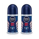 Desodorante NIVEA Men Dry Impact Roll-On 50 ml Kit com 2 Desodorante NIVEA Men Dry Impact Roll-On 50 ml Kit com 2