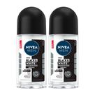 Desodorante Nivea Men Invisible For Black & White Roll-on Antitranspirante 48h com 2 Unidades de 50ml cada + 50% Desconto na 2ª Unidade Desodorante Nivea Men Invisible For Black & White Roll-on Antitranspirante 48h com 2 Unidades de 50ml cada + 50% Desconto na 2ª Unidade