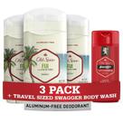 Desodorante Old Spice Fiji sem alumínio para homens 90 ml (pacote com 3)