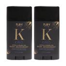 Desodorante Play Pits Natural 75ml, pacote com 2 unidades, seguro para homens e mulheres