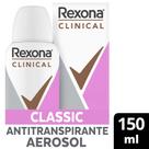 Desodorante Rexona Clinical Classic Aerosol Antitranspirante 96h 150ml
