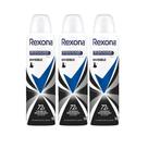 Desodorante Rexona Invisible Aerosol Antitranspirante 48h 150ml Kit com três unidades